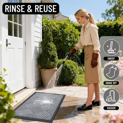 OLANLY Front Door Mat Outside Entrance 33x21, Waterproof Heavy-Duty Doormat | - Image 8