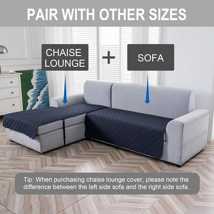 Genina L Shape Couch Cover, Sectional Couch Chaise Covers, Waterproof Washable - Image 3
