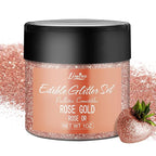 Edible Glitter - 30g Edible Luster Dust Metallic Food Grade Coloring Glitter for Drinks, Baking, Cake Decorating - Edible Dust Powder Shimmer Sprinkle Powder for Icing, Cocktail, Candy (Rose Gold)