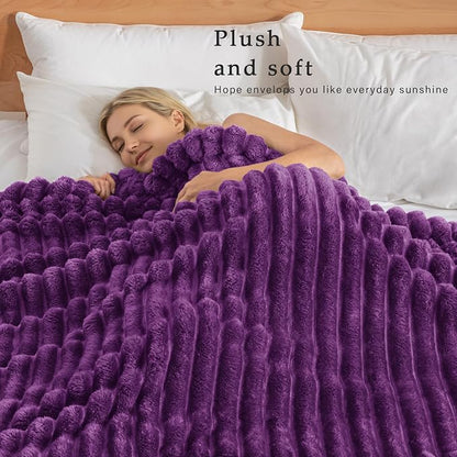 Exclusivo Mezcla Striped King Size Fleece Blanket - Image 2