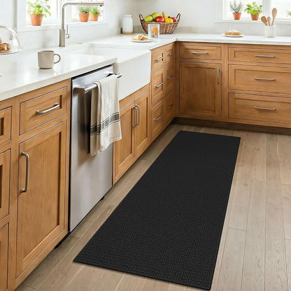 KOZYFLY Black 2x4 Entry Runner Rug, Small Washable Runners - Image 2