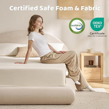 RECCI AirFrame Half-Moon Upholstered Queen Platform Bed Frame, Velvet Curved - Image 3