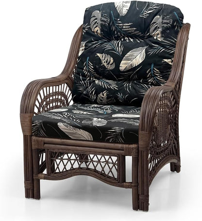 Malibu Lounge Living Accent Armchair Natural Rattan Wicker Handmade Design - Image 3