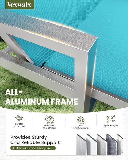 Patio Chaise Lounge Chair Outdoor Set of 2 - Image 3