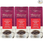 Teeccino Vanilla Nut Chicory Coffee Alternative - 11 Ounce - Ground Herbal Coffee That’s Prebiotic, Caffeine Free & Acid Free, Medium Roast, (Pack of 3)