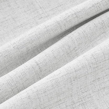 MIULEE 100% Blackout Linen Curtains 42 x 90 Inch Heathered White 2 Panels | - Image 9