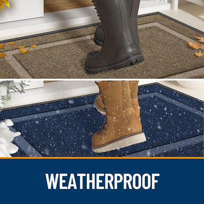 OLANLY Front Door Mat Outside 71x23, All-Season Heavy-Duty Rubber Doormat | Ash - Image 2