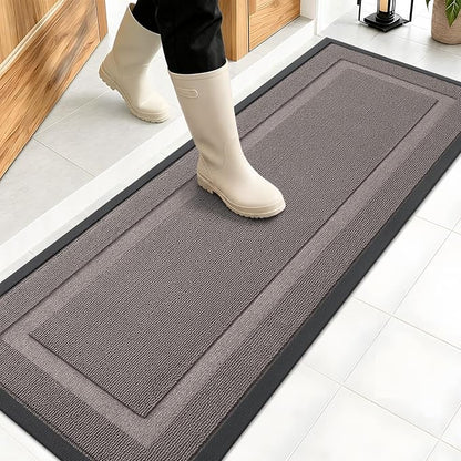 OLANLY Front Door Mat Outside 47x17, All-Season Heavy-Duty Rubber Doormat | by OLANLY