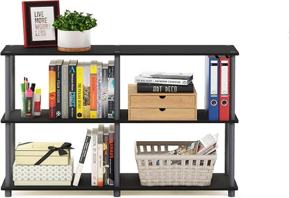 Furinno TURN-N-TUBE Storage Shelves, 3-Tier 47.4 Wide Book Shelf, Corner Shelf - Image 4