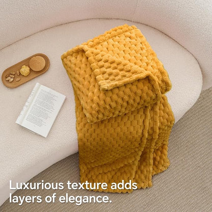 BEDELITE Mustard Yellow Twin Blanket - Image 10