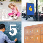 18 Inch Number Stencils Set, Large 0-9 Plastic Address Number Stencils Reusable Cake Digital Templates for Painting on Wall,Wood,Parking Lot,Mailbox and DIY Art Projects