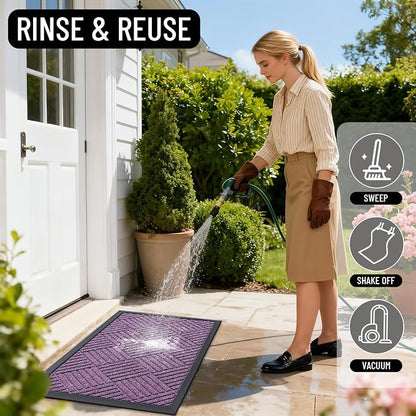 OLANLY Front Door Mat Outside Entrance 47x23, Waterproof Heavy-Duty Doormat | - Image 8