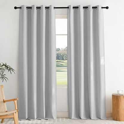 NICETOWN 100% Blackout Faux Linen Curtains by NICETOWN