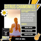 Revival Tea Company Citrus Chamomile Tea - Herbal Tea Blend of Chamomile Flowers and Orange Peel - Caffeine Free - Loose Leaf 3 Ounces