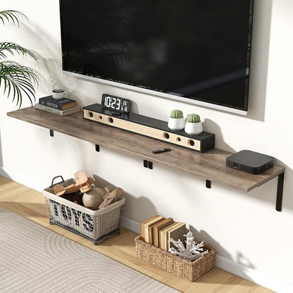 Fun Memories Floating Shelves for Wall, 12 Inch Deep Floating Shelves Set of 2 - Image 2