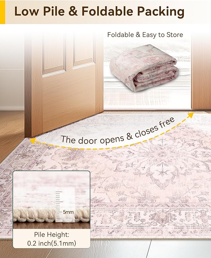 RELEANY Washable Area Rug, Runner 2'x6', Water Repellent, Pet Friendly - Image 6