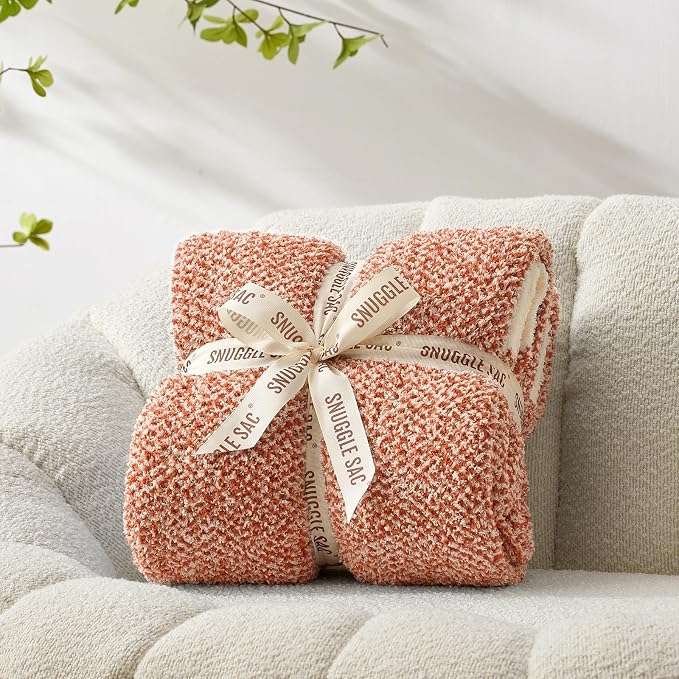 Snuggle Sac Orange Throw Blanket - Image 4