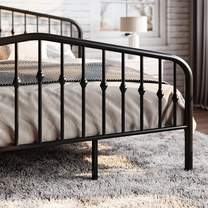 SHA CERLIN Queen Size Metal Platform Bed Frame - Image 8