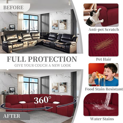 100% Waterproof Sectional Recliner Couch Covers - Image 5