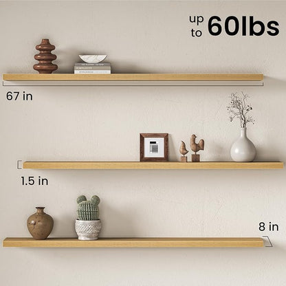 Fun Memories 67Inch Long Floating Shelves, 8 Inch Deep Shelves - Image 3
