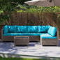 MOCHITO 7 Pieces Outdoor Patio Furniture Sets, All-Weather Sectional Sofa Dark by Unknown