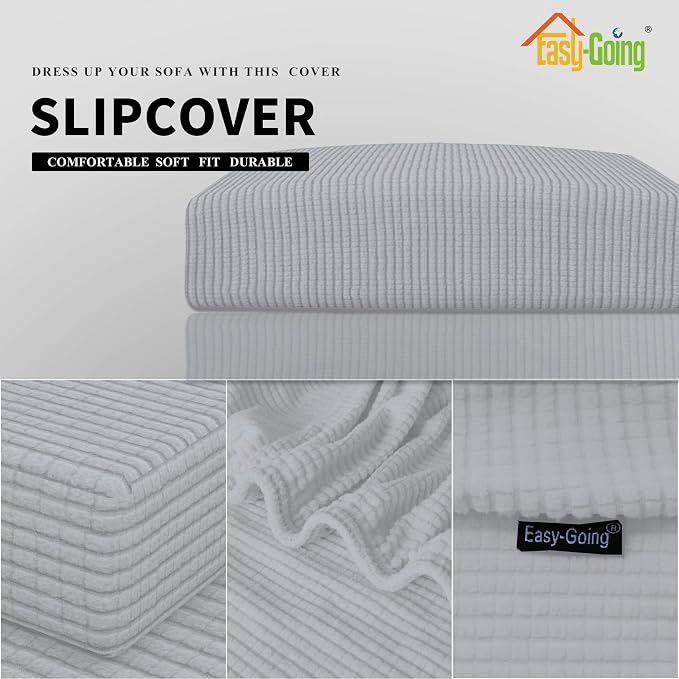 Easy-Going Stretch 1 Piece Chair Couch Cushion Cover - Image 3