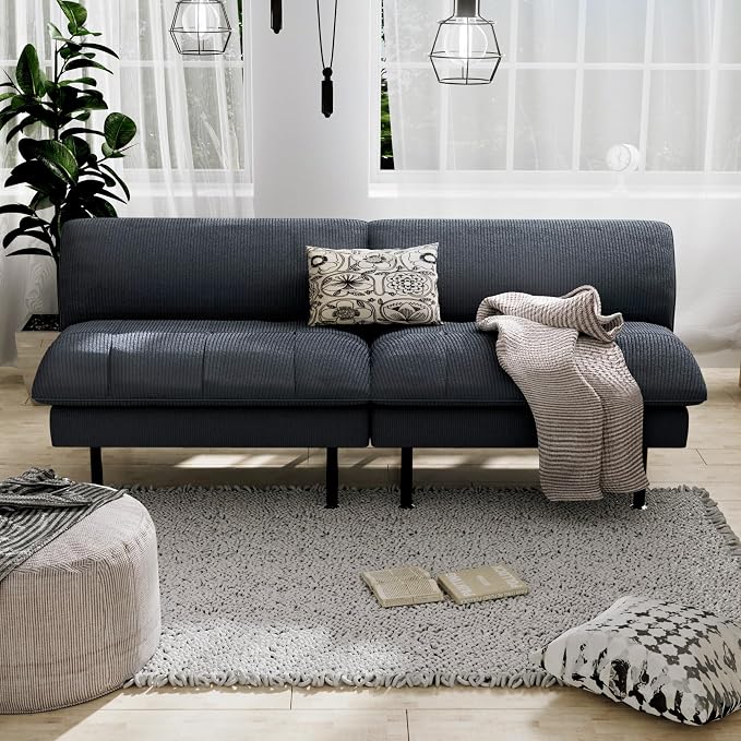 Ribilake 70" Futon Sofa Bed, 4 in 1 Multi-Function Couch Sleeper - Image 2
