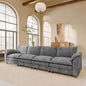 JUMMICO 159" Modular Sectional Chenille Couches Linear Sofa by JUMMICO