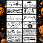 Halloween Stencils for Painting on Wood 14” Halloween Doormat Stencils Boo Hocus Pocus Drawing Templates for Wood Sign Doormats T-Shirt Porch Wreath Decor