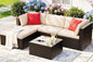 Devoko 5 Pieces Patio Furniture Sets All Weather Outdoor Sectional Patio Sofa by DEVOKO