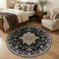 RELEANY Washable Area Rug, Round 4ft, Water Repellent, Pet Friendly, Vintage by RELEANY