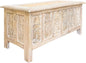 Rectangular Coffee Table – 36x18 Inch White Wash Finish Modern Wooden Center by TheWoodenTown