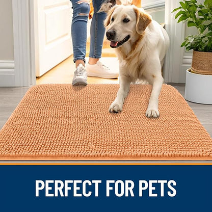 OLANLY Dog Door Mat for Muddy Paws 34x21, Super Absorbent Chenille Mud Mat | - Image 6