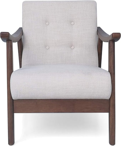 Christopher Knight Home Aurora Mid-Century Modern Accent Chair, Rubberwood - Image 8