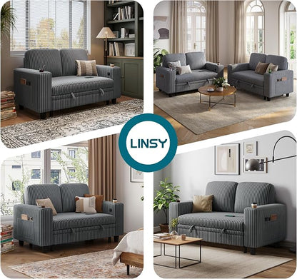 LINSY HOME Loveseat Sofa with Storage - Image 9