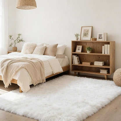 6x9 Area Rug Fluffy Shaggy Ultra Soft Faux Fur Non-Slip Machine Washable Carpet by Unknown