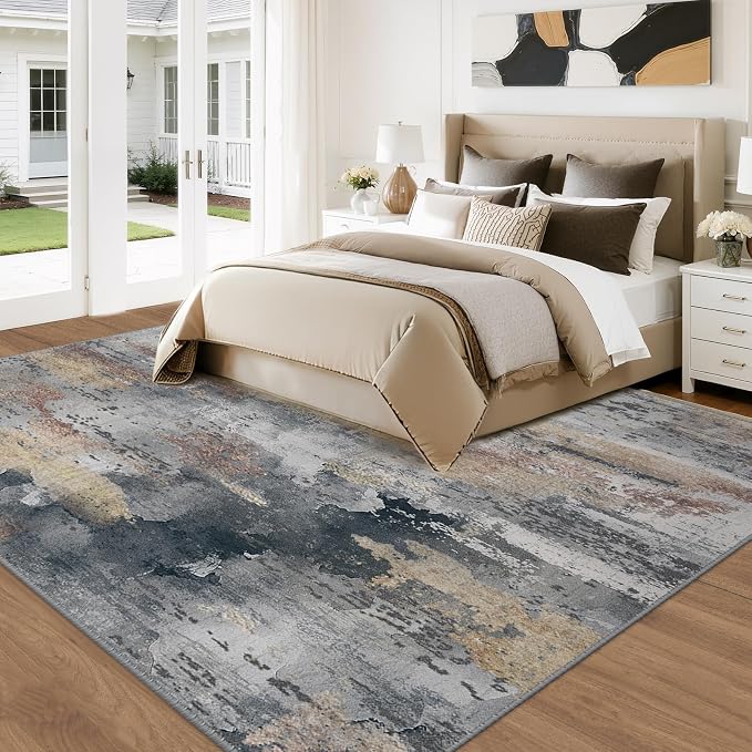 RELEANY Washable 8'x10' Abstract Area Rug - Image 3
