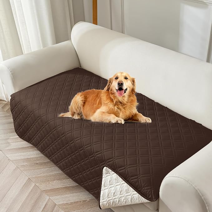 Genina Waterproof Couch Cover, Washable Anti-Slip 86.6 inch Sofa Covers by Genina