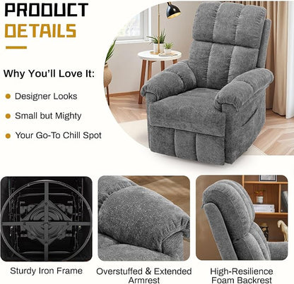Korser Recliner Chair, Swivel Rocker Recliner Chair - Image 5