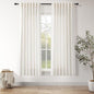 Ivory White Linen Curtains 63 Inches Long by Nanspring