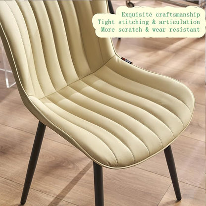 YOUNUOKE Mid-Century Modern Dining Chairs Set of 2, Armless Accent Chair - Image 9