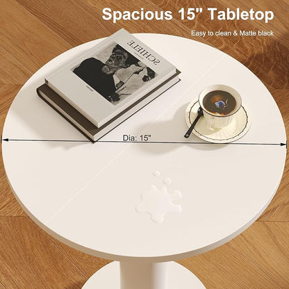 LAATOOREE Round Side Table, Accent Drink Coffee Table, Spacious Top, Thick - Image 7