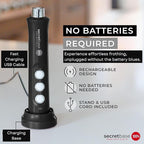 Secretbase 3 Speed Rechargeable Milk Frother and Cup Set, Cordless USB Charging Cradle - Handheld Milk Frother, Double-thickness Whisk, Tiny Egg Beater, Mini Electric Coffee Stirrer(Black)