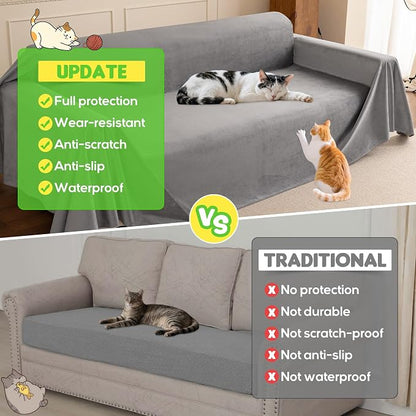 Loiion Velvet Sofa Cover, Ultra Soft Waterproof Non-Slip Couch Cover - Image 5