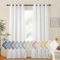 NICETOWN White Living Room Curtains Extra Long 135 inches Long, Grommet Linen by NICETOWN