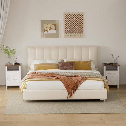 YESHOMY Farmhouse Modern Nightstand - Image 2