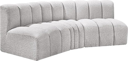 Meridian Furniture 102Grey-S3B Arc Collection Modern | Contemporary Modular Sofa - Image 6