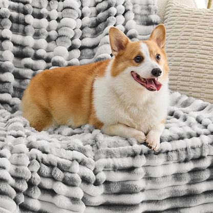 BEDELITE Striped Fleece Throw Blanket, Soft Cozy, Lightweight Warm, - Image 5