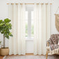 YoungsTex Ivory Linen Curtains 52X80 Inch Length 2 Panels by YoungsTex