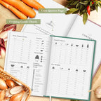 Lanpn B5 Blank Recipe Book Cookbook to Write in Your Own Recipes, Leather Cover Waterproof Empty Cooking Journal for 70 Recipes, Recipe Notebook with Stickers to Organize Your Family Recipes